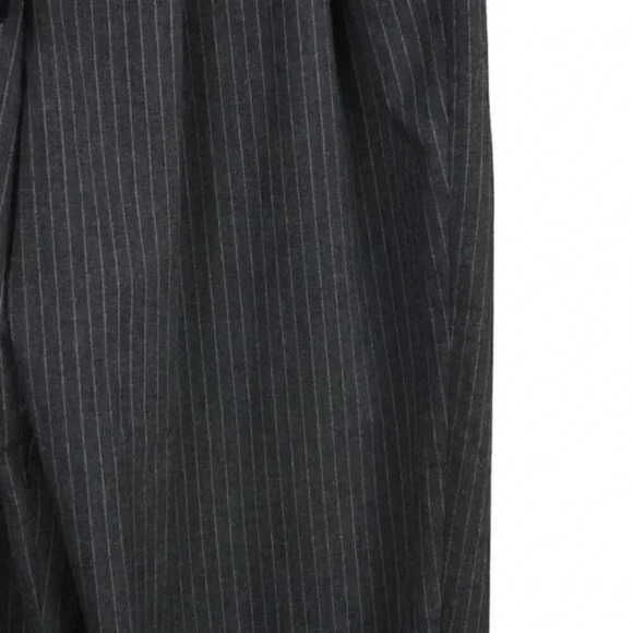 Zara Paper Bag Striped Pinstripe Pants  High Waisted Gray Size XS - Picture 8 of 16